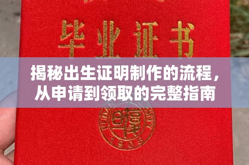 南阳揭秘出生证明制作的流程，从申请到领取的完整指南