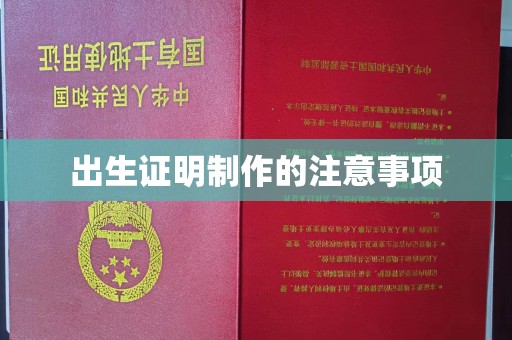 南阳出生证明制作的注意事项