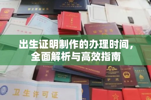 南阳出生证明制作的办理时间，全面解析与高效指南