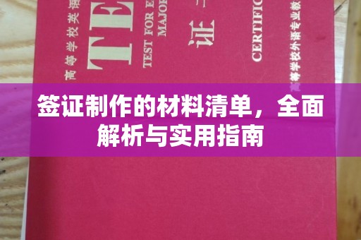 南阳签证制作的材料清单，全面解析与实用指南