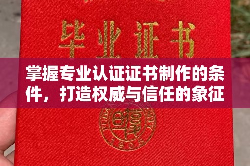 南阳掌握专业认证证书制作的条件，打造权威与信任的象征
