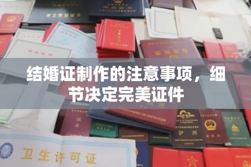 南阳结婚证制作的注意事项，细节决定完美证件