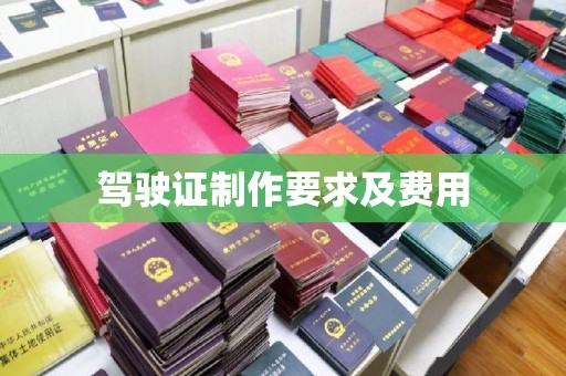 南阳驾驶证制作要求及费用