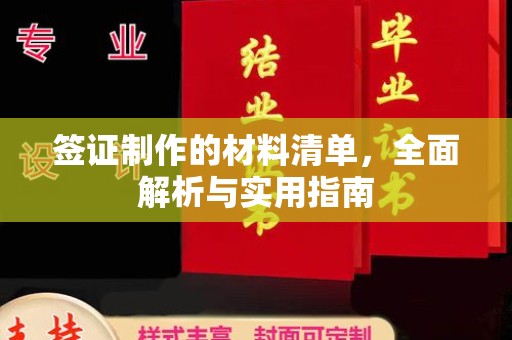 南阳签证制作的材料清单，全面解析与实用指南